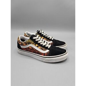Vans Old Skool Off the Wall Graffiti Shoes Sneakers Womens Size 7.5 Orange Ombre